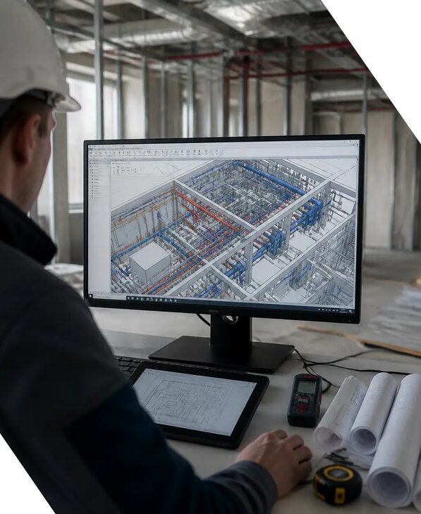 Создание BIM модели инженерных сетей для объектов в Куйбышеве